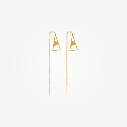 Karrier KASIT Triangle Threader Earrings Media 3 of 3